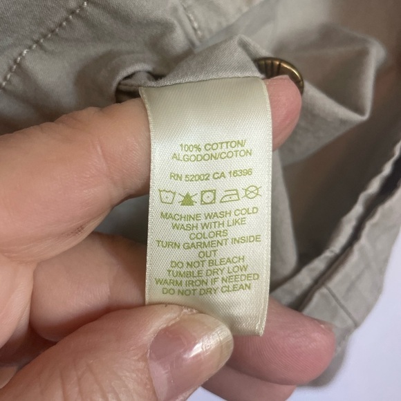 Sigrid Olsen Sage Green Utility Cargo Zip Up Drawstring Jacket Size 12 - Picture 10 of 14